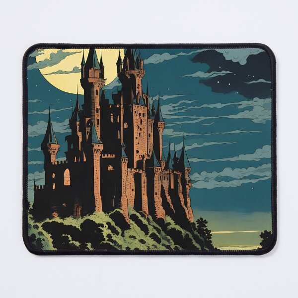 Item preview, Dracula Castle - Spooky Halloween Gothic Retro Comicbook designed and sold by softbluehum.