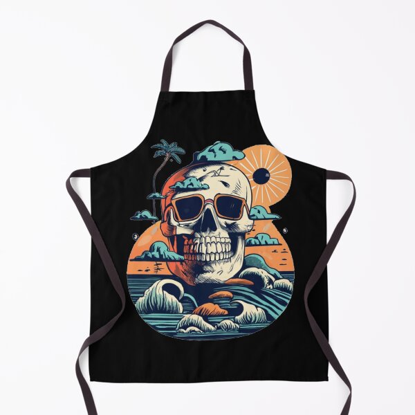 Aperçu de l'œuvre Skull & Waves créée et vendue par TrendyPalette.