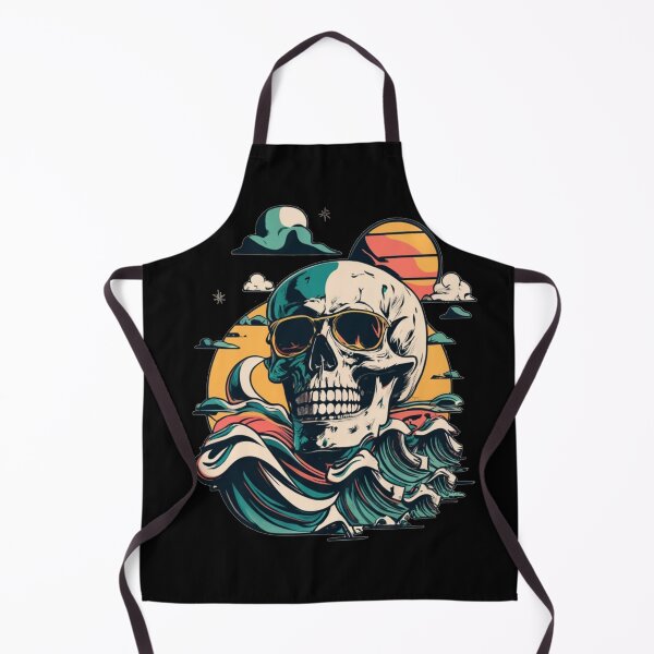 Aperçu de l'œuvre Skull & Waves créée et vendue par TrendyPalette.
