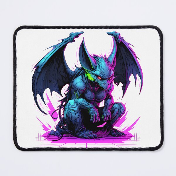 Item preview, Cyberpunk Gargoyle in Neon Colors designed and sold by SchorlCraft.