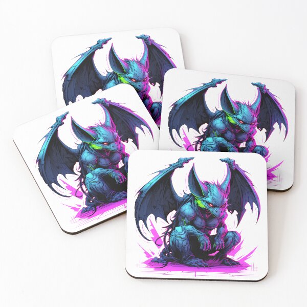 Item preview, Cyberpunk Gargoyle in Neon Colors designed and sold by SchorlCraft.