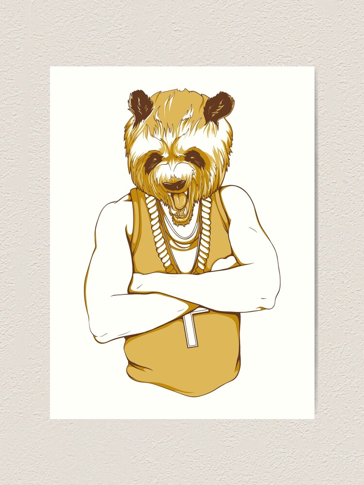 Cool Gangsta Bear Art Print By Super3 Redbubble