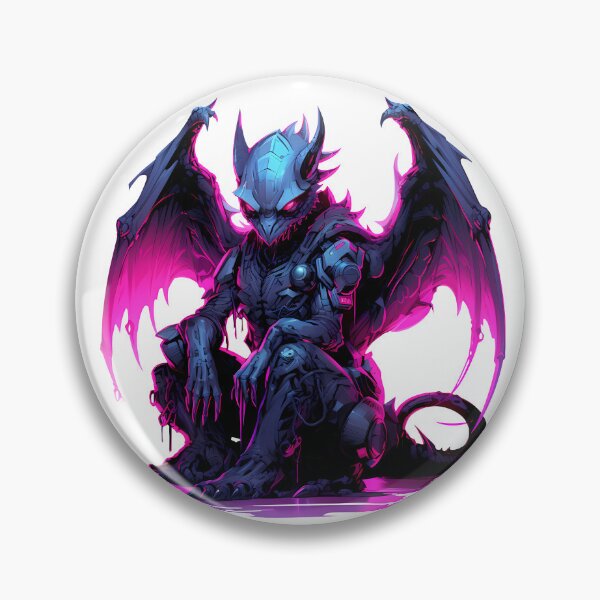 Item preview, Cyberpunk Gargoyle in Neon Colors designed and sold by SchorlCraft.