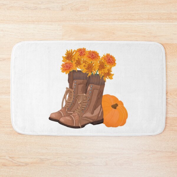 Item preview, Fall boots, mums, and a pumpkin  designed and sold by Artistkhg.