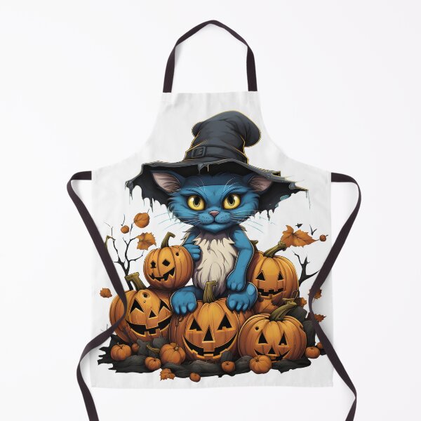 Item preview, Blue cat with witch hat designed and sold by GediaPrints.