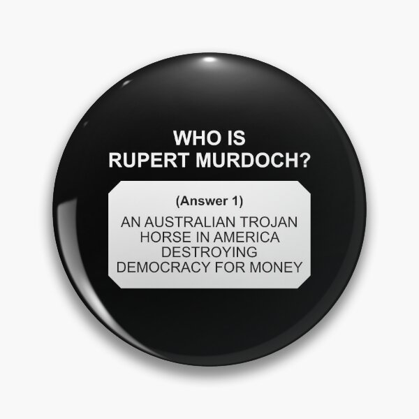 Item preview, Who is Rupert Murdoch: Answer 1 white text designed and sold by Politics-Corner.