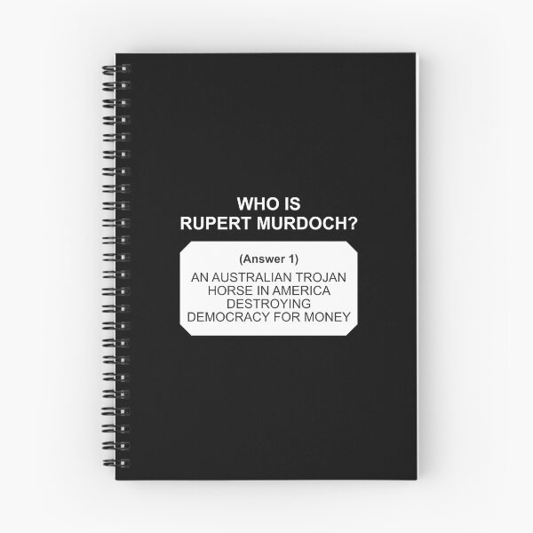 Item preview, Who is Rupert Murdoch: Answer 1 white text designed and sold by Politics-Corner.