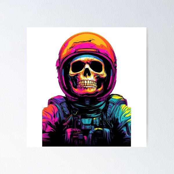 Item preview, Astronauta esqueleto colorido designed and sold by PawelNature.