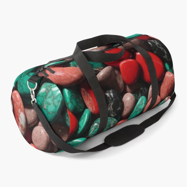 Item preview, Beautiful Smooth Colorful Pebbles Pattern - Red Brick Teal Black Marbles designed and sold by Moonsiess.