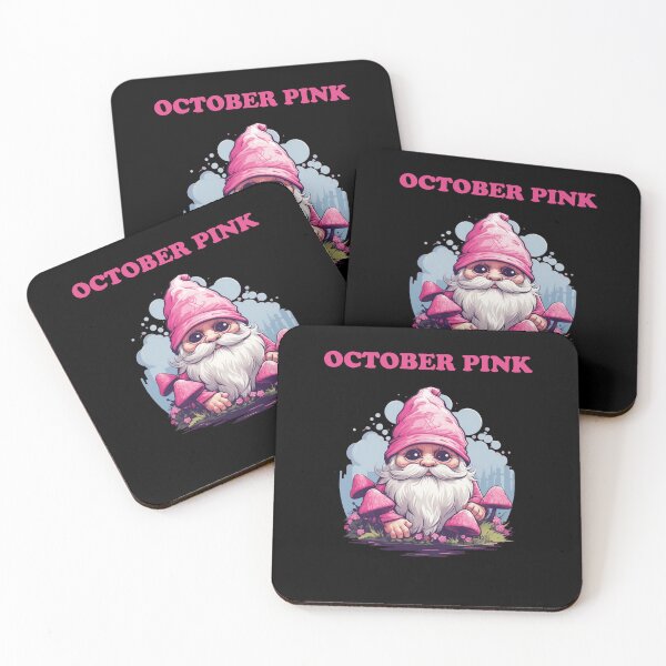 Item preview, Gnome breast cancer awareness design, October Pink design, pink Christmas designed and sold by Lactus.