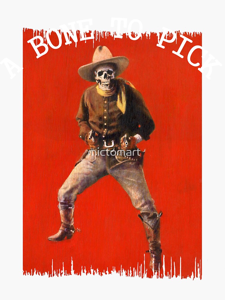 Vintage Skeleton Cowboy Poster for Sale by mictomart