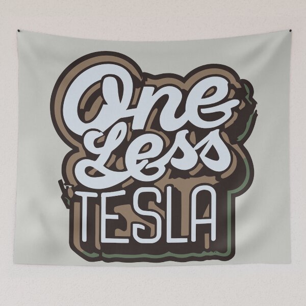 Item preview, Electric Dreams | One Less Tesla | Automotive Humor designed and sold by InkBlvd.