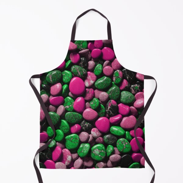 Item preview, Beautiful Smooth Colorful Pebbles Pattern - Pink Green Black Marbles designed and sold by Moonsiess.