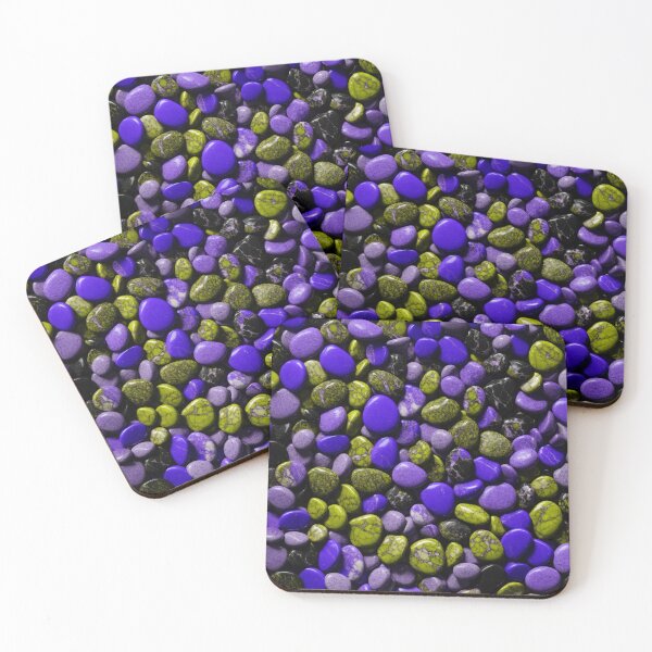 Item preview, Beautiful Smooth Colorful Pebbles Pattern - Blue Yellow Black Marbles designed and sold by Moonsiess.
