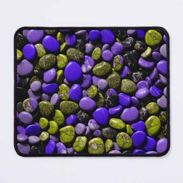 Item preview, Beautiful Smooth Colorful Pebbles Pattern - Blue Yellow Black Marbles designed and sold by Moonsiess.