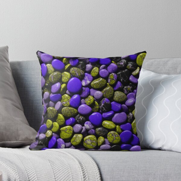 Item preview, Beautiful Smooth Colorful Pebbles Pattern - Blue Yellow Black Marbles designed and sold by Moonsiess.