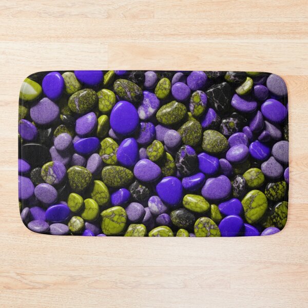 Item preview, Beautiful Smooth Colorful Pebbles Pattern - Blue Yellow Black Marbles designed and sold by Moonsiess.