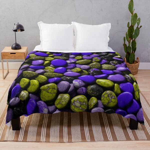 Item preview, Beautiful Smooth Colorful Pebbles Pattern - Blue Yellow Black Marbles designed and sold by Moonsiess.