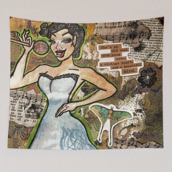 Item preview, Cabaret Singer Multi Media Artwork designed and sold by gleefulme.
