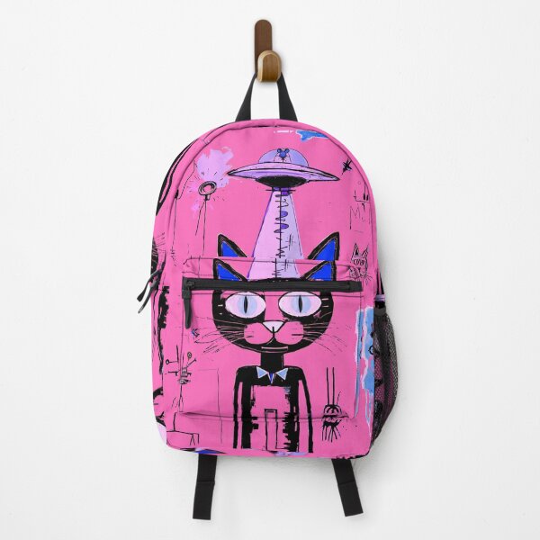 Item preview, Cat and Alien Mouse (Pink Version). designed and sold by OSOsUFOs.