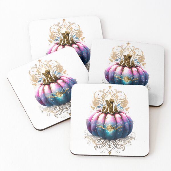 Item preview, Fantasy Pumpkin Pastel Colors Golden Details designed and sold by EdeniaArtStudio.