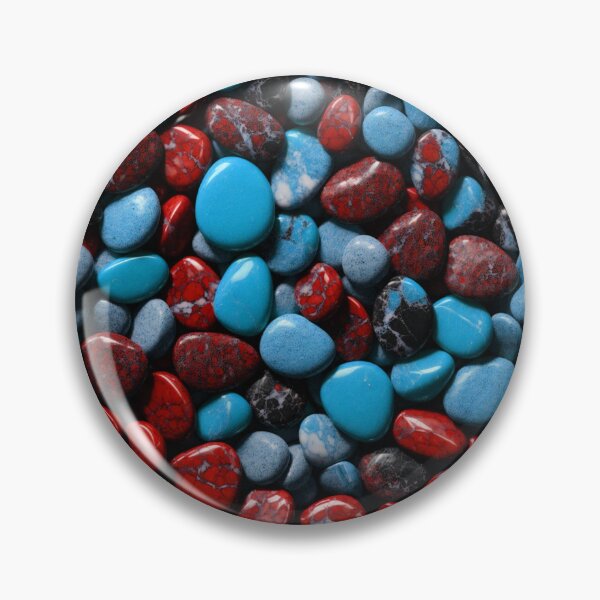 Item preview, Beautiful Smooth Colorful Pebbles Pattern - Red Teal Blue Marbles designed and sold by Moonsiess.