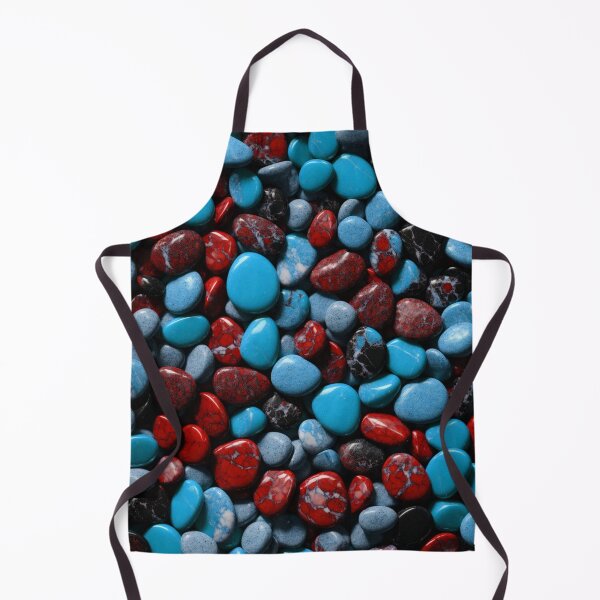 Item preview, Beautiful Smooth Colorful Pebbles Pattern - Red Teal Blue Marbles designed and sold by Moonsiess.