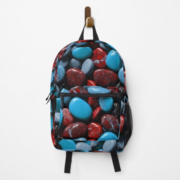 Item preview, Beautiful Smooth Colorful Pebbles Pattern - Red Teal Blue Marbles designed and sold by Moonsiess.