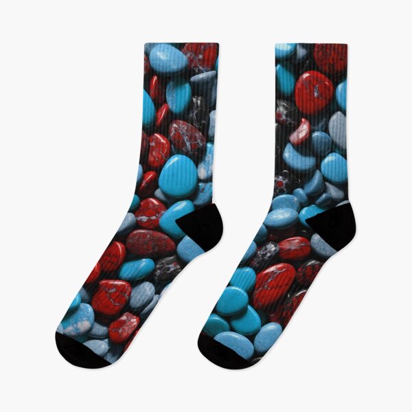 Item preview, Beautiful Smooth Colorful Pebbles Pattern - Red Teal Blue Marbles designed and sold by Moonsiess.