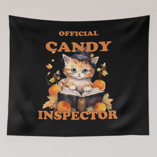 Item preview, Cute Cat Official Candy Inspector, halloween kitten designed and sold by Sunmoonlove.