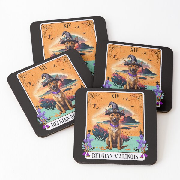 Item preview, Belgian Malinois Halloween Dog Tarot Design designed and sold by Wolfheartart.