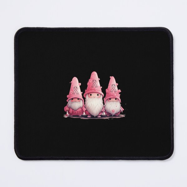 Item preview, Gnome breast cancer awareness design, October Pink design, pink Christmas design designed and sold by Lactus.