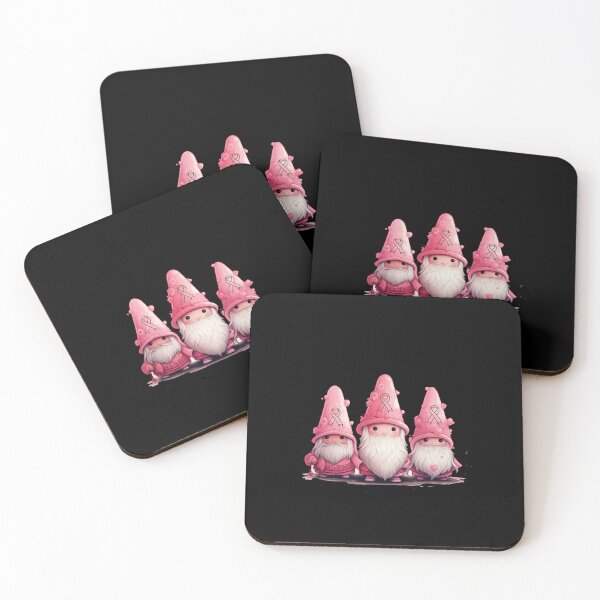 Item preview, Gnome breast cancer awareness design, October Pink design, pink Christmas design designed and sold by Lactus.