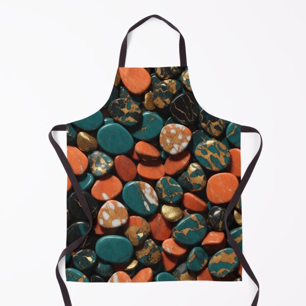 Item preview, Beautiful Smooth Colorful Pebbles Pattern - Coral Copper Red Teal Marbles designed and sold by Moonsiess.