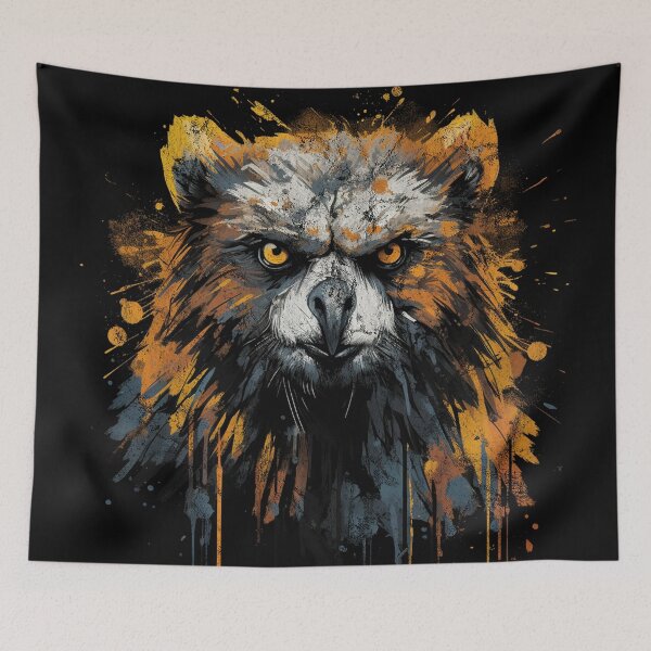 Item preview, A Vintage Distressed Street Art Owl Bear - RPG Monster designed and sold by GVRDesign.