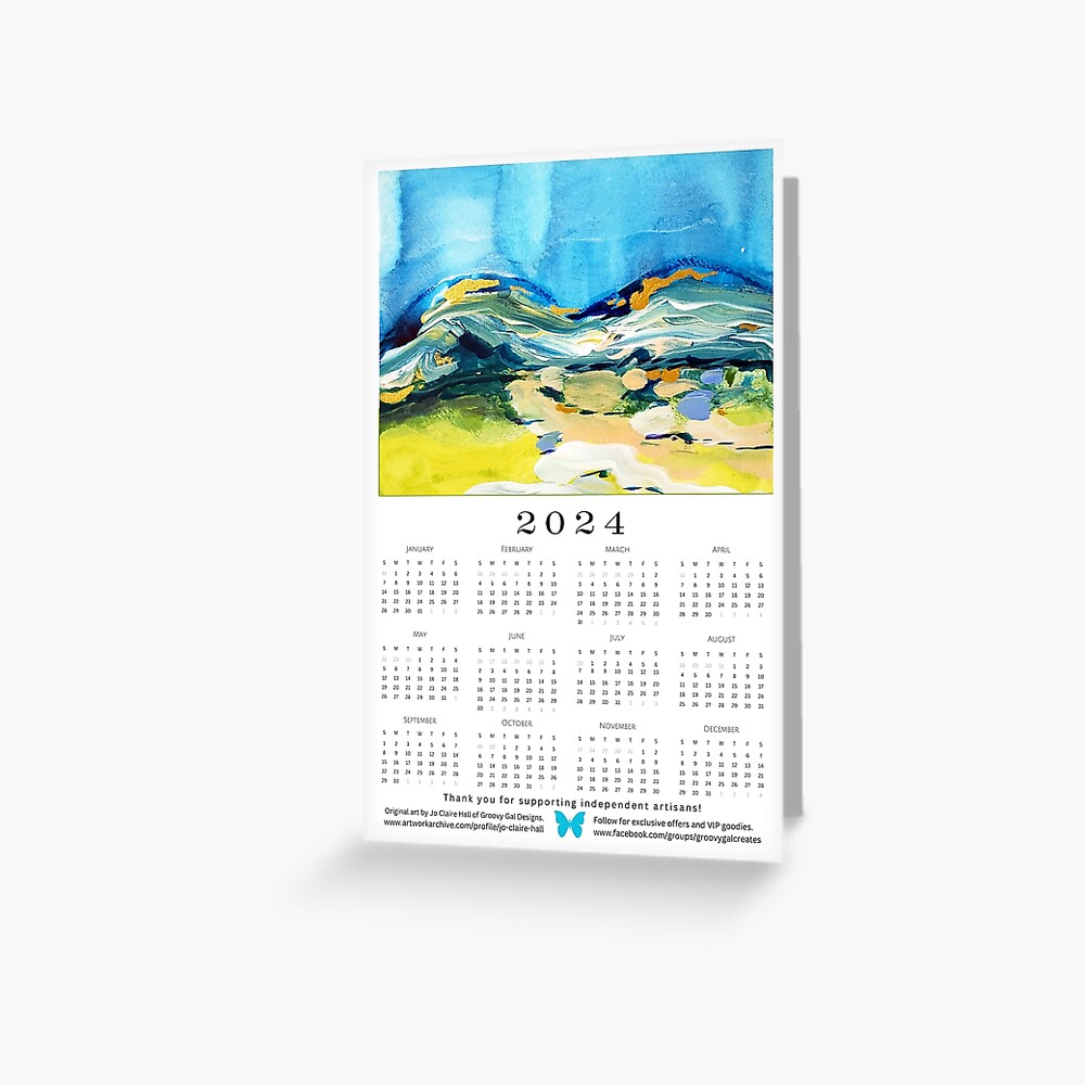 Poster for Sale avec l'œuvre « Calendrier 2024 - Collection de packs  d'autocollants étudiants » de l'artiste SunFlyDesign