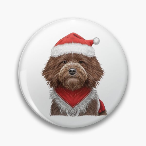 Item preview, Brown Santa dog with hat  Merry Christmas designed and sold by Debsgiftware Ward.