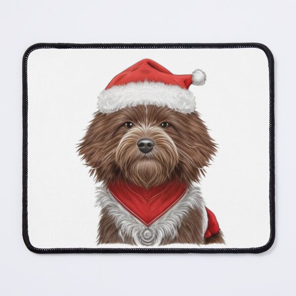 Item preview, Brown Santa dog with hat  Merry Christmas designed and sold by Debsgiftware .