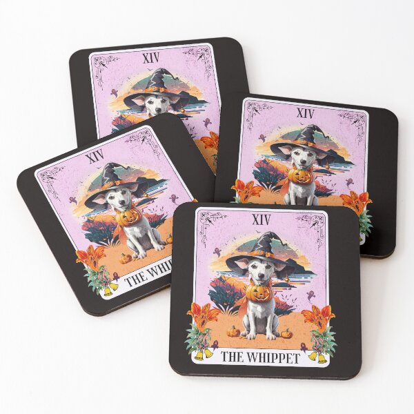 Item preview, Whippet Halloween Dog Tarot Design designed and sold by Wolfheartart.