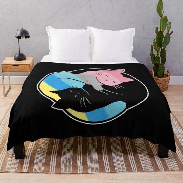 Item preview, Genderflux Yin Yang Cat LGBT Pride Flag designed and sold by Clara Hollins.