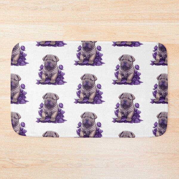 Item preview, bulldog dog between leaves designed and sold by BaliamShop.