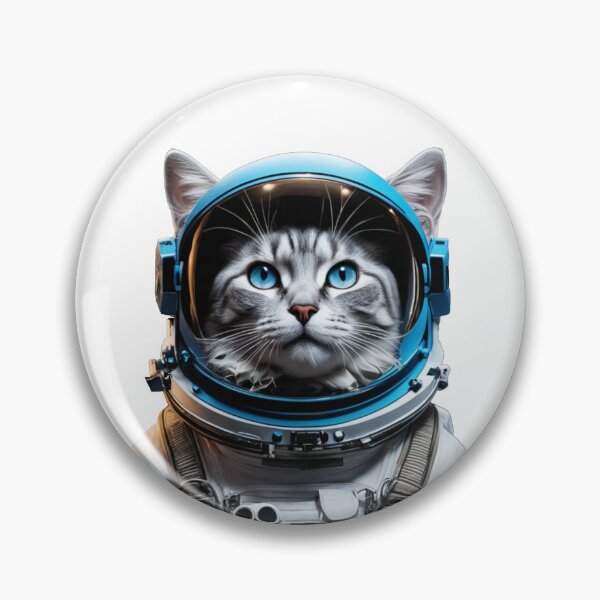 Artikelvorschau, Weltraumkatze mit blauen Augen, die die Sterne und den Mond betrachtet.Atronautenkatze entworfen und verkauft von By-Jeff.