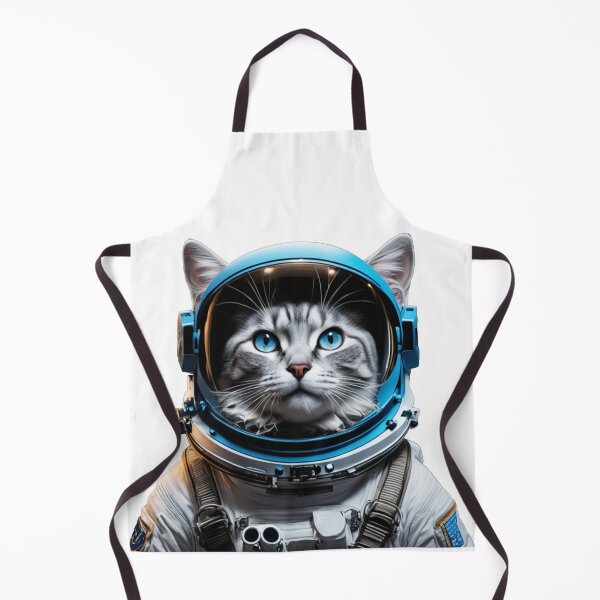 Item preview, Space cat with blue eyes looking at the stars and the moon.Atronaut cat designed and sold by By-Jeff.