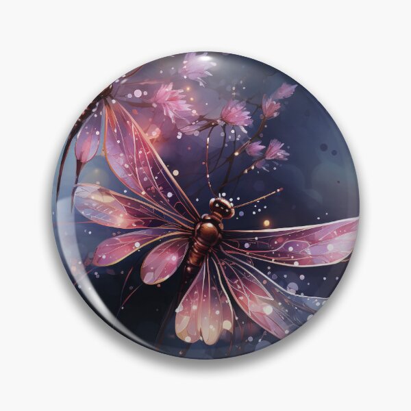 Item preview, Purple Dragon Fly Flower tile pattern designed and sold by Diala1984.
