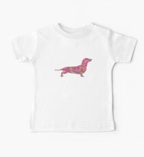 Pyschedelic Sausage Dog Baby Tee