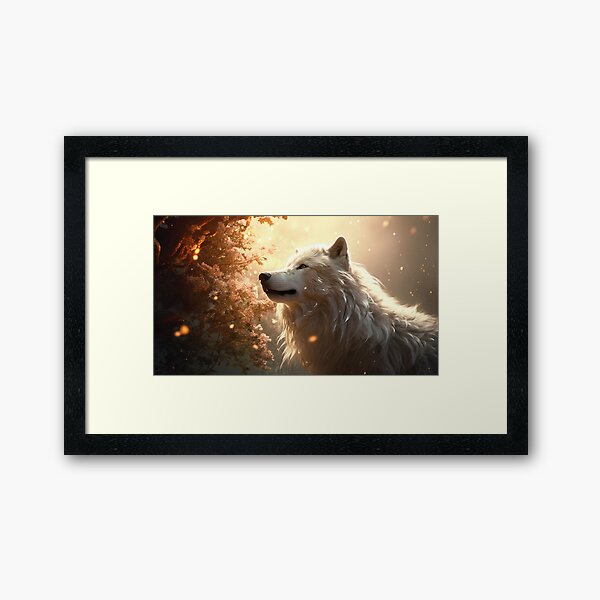 Dogs & Dragons - Wolf Support Framed Art Print