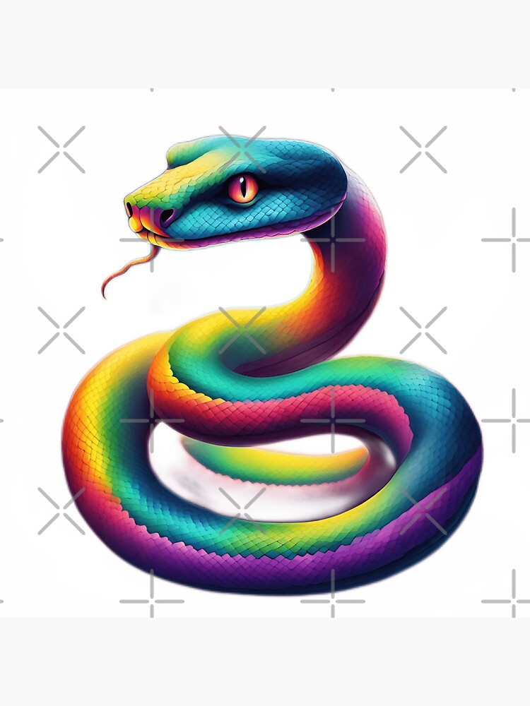 A rainbow-colored snake