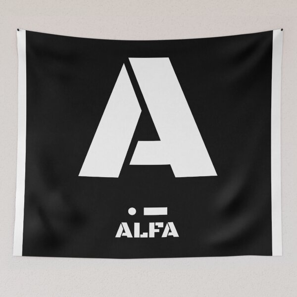 Item preview, Letter A (Alfa) Morse Code NATO Phonetic Alphabet designed and sold by AnnSign.