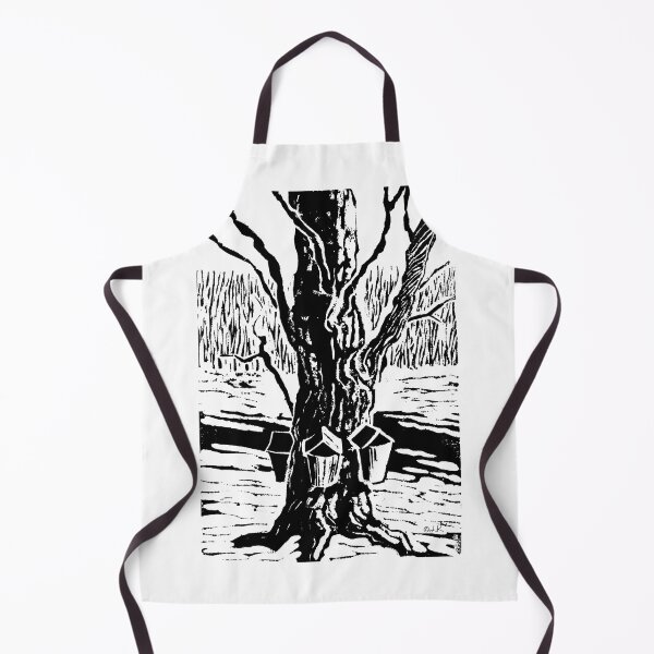 Item preview, Springtime Magic, Linocut, Maple Sugaring, Maple Tree Tapped and has a Bucket designed and sold by ArtisticUplift.