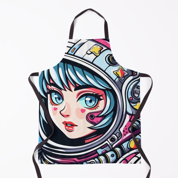Item preview, Kawaii Retro Future Astronaut Anime Girl designed and sold by bubblegoth.